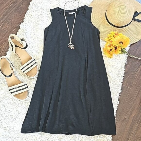 J. Jill Women's Mini Dress Size XS Petite Black Knit Relaxed Fit Stretchy A Line - Picture 14 of 14